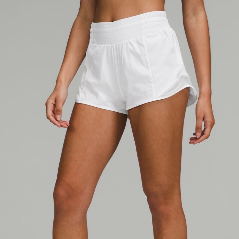 Hotty Hot High Rise Lined Shorts 2.5” size 8 White
